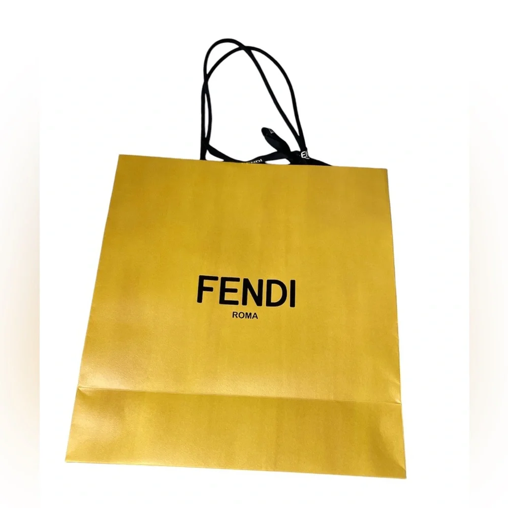 Fendi gold Organization Empty Gift Bag